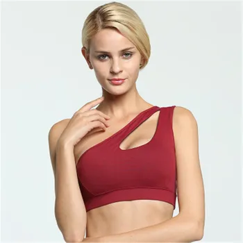 

Brand New Women's Spandex Lady's Non-adjusted Straps Underwear Wire Free Solid Anti-vibration Full Cup Bra Breathable One-Piece