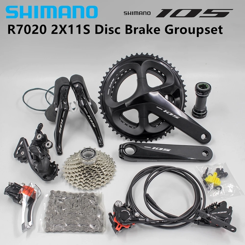 Shimano 105 R7020 указано 2x11 speed гидравлические дисковые тормоза плоское крепление 170/172.