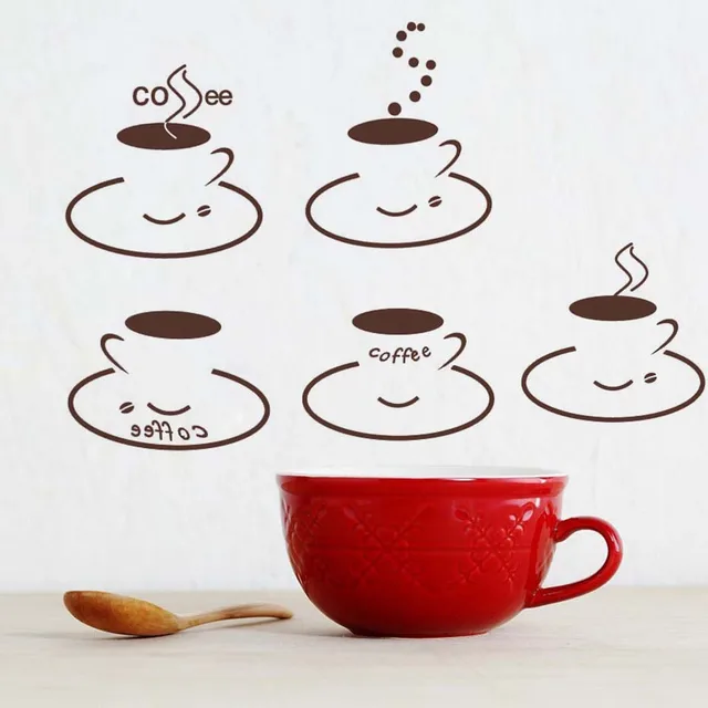 Best Price 5 PCS Coffees Cup Vinyl Wall Sticker For Kitchen Wall Art Decal For Restaurant Modern Home Decor Removable Wallpaper Dining Room Best Price 5 PCS Coffees Cup Vinyl Wall Sticker For Kitchen Wall Art Decal For Restaurant Modern Home Decor Removable Wallpaper Dining Room