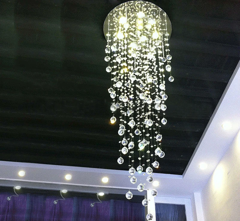 Modern Comtemporary Rain Drop Top K9 Led Crystal Chandelier Ceiling