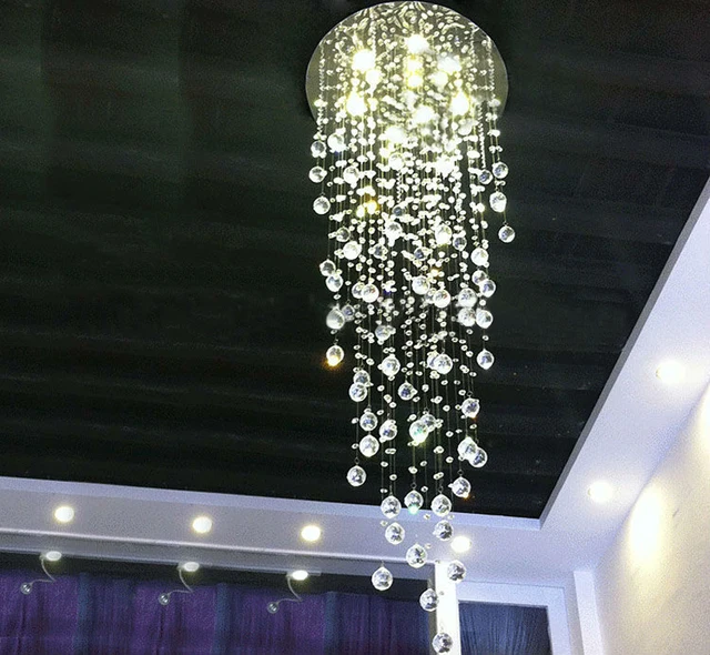 Modern Comtemporary Rain Drop Top K9 Led Crystal Chandelier Ceiling Modern Comtemporary Rain Drop Top K9 Led Crystal Chandelier Ceiling Lighing Fixture For Staircase Living Room