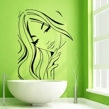

Wall Decals Girl Beauty Salon People Vinyl Sticker Murals Wall Decor