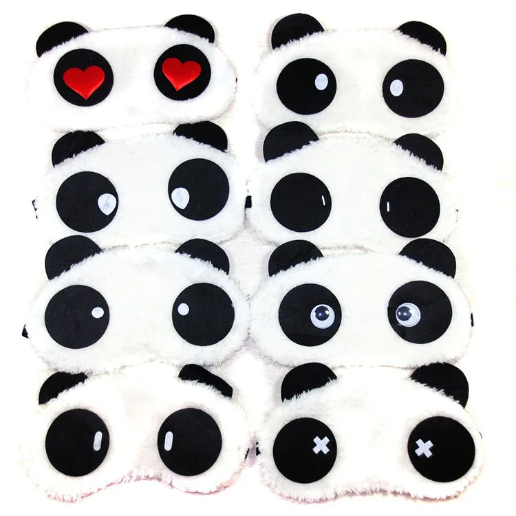 

Cartoon Panda Eyeshade Plush Fabric to Alleviate Eye Fatigue Shading Eye Protection