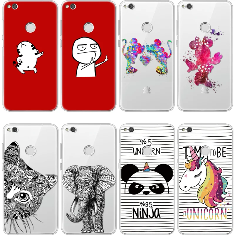

For Huawei Honor 4C 4X 5C 5X 6 6A 6C 6X 7 7A 7i 7C 7X 8 8X 9 9 Lite V9 Play 10 V10 coque panda TPU Cover For Honor 7A Pro Case