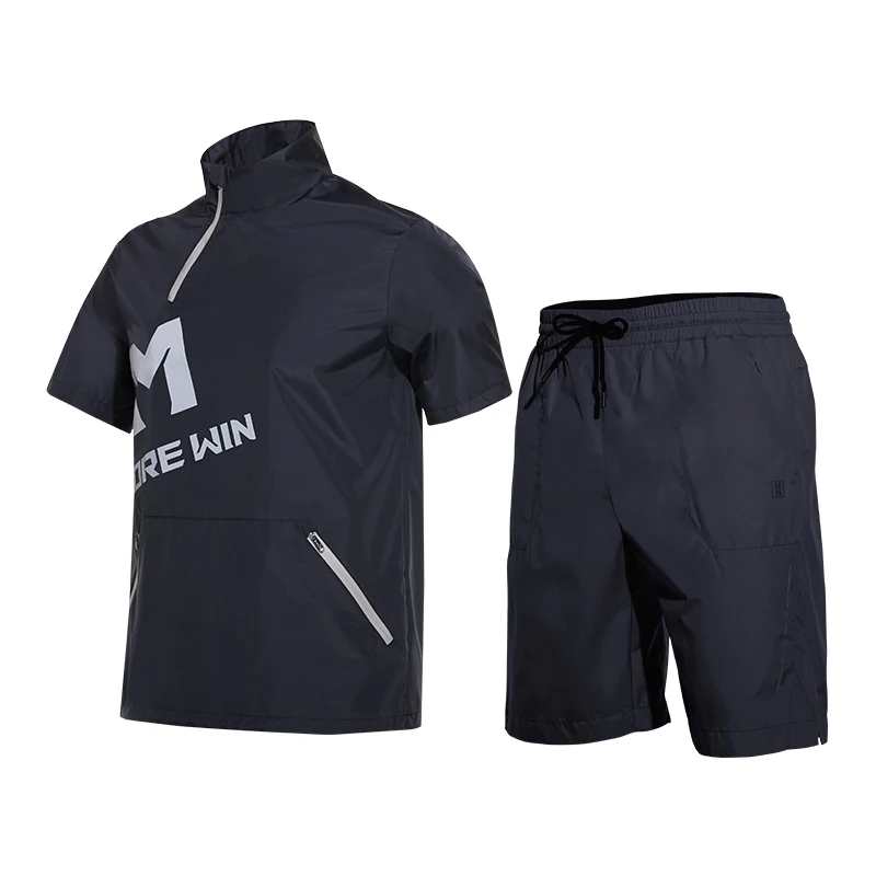 

Short Sleeve Running Jogger Sets 2/Pcs Men Fitness Hiking Cycling Shorts Tracksuits 2018 Hot Sweat Sports Suits for Fitness Gym