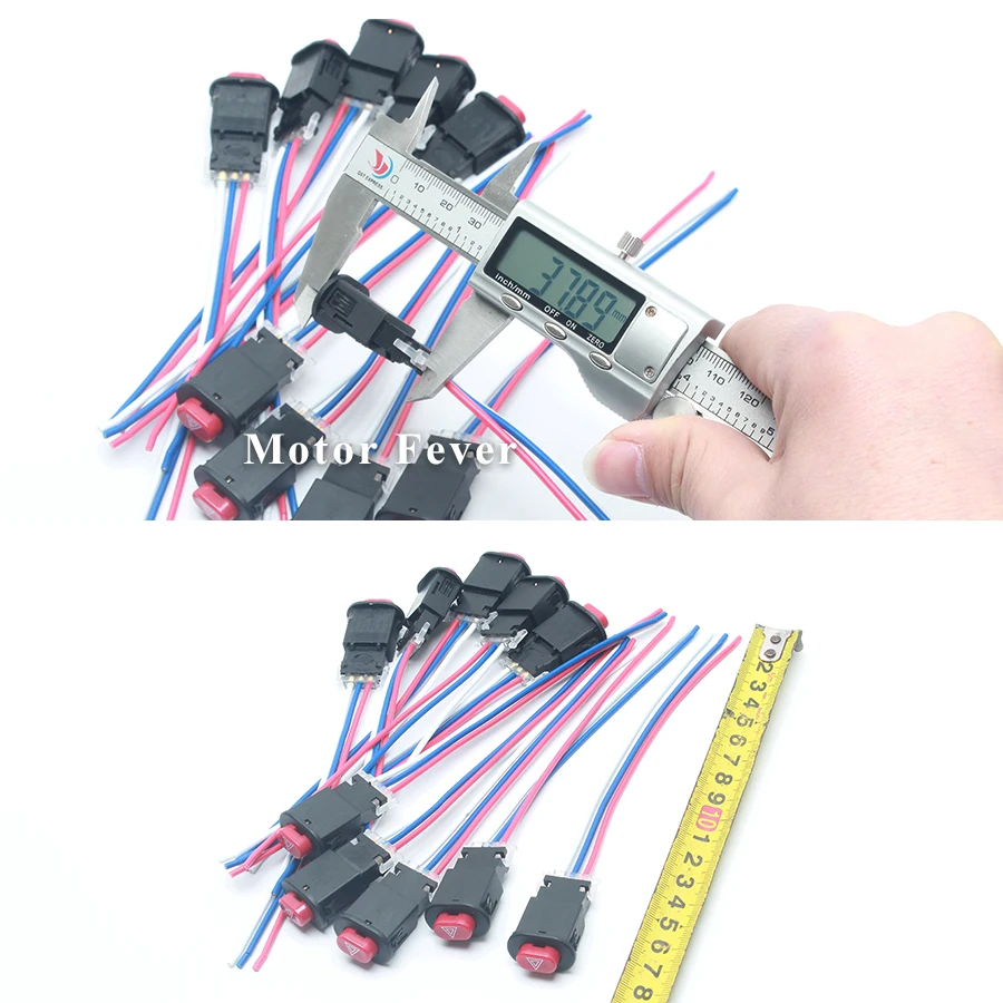 10 piezas Universal motocicleta interruptor de Flash doble botón lámpara de luz impermeable 12 V interruptor de advertencia Sistema eléctrico Piezas de motocicleta 10 piezas Universal motocicleta interruptor de Flash doble botón lámpara de luz impermeable 12 V interruptor de advertencia Sistema eléctrico Piezas de motocicleta