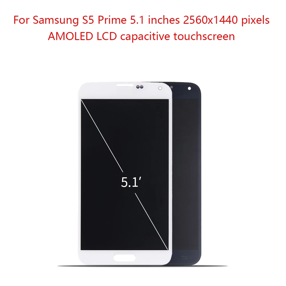 ЖК дисплей 5 1 дюймов AMOLED для SAMSUNG Galaxy S5 Prime сенсорный экран с дигитайзером S5Prime G906S