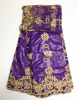 

Purple lace fabric african bazin lace brocade for women cotton bazin riche fabric high quality bazin lace fabric 5+2yards/lot PL