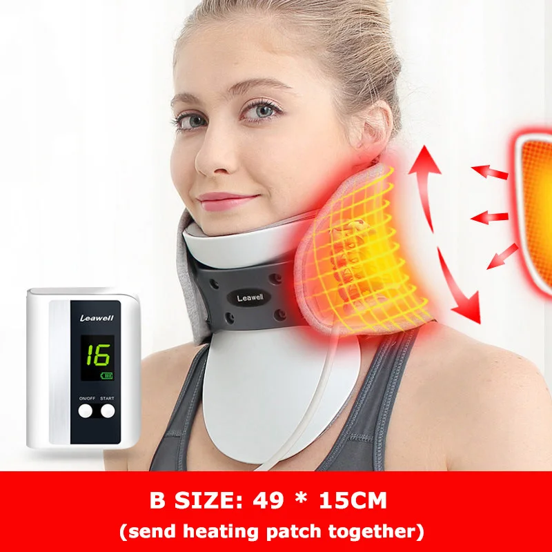 Youhekang Electric Automatic Inflatable Neck Traction Cervical Vertebrae Air Traction Medical Neck Therapy Device Pain Relief - Цвет: B - 49cm length