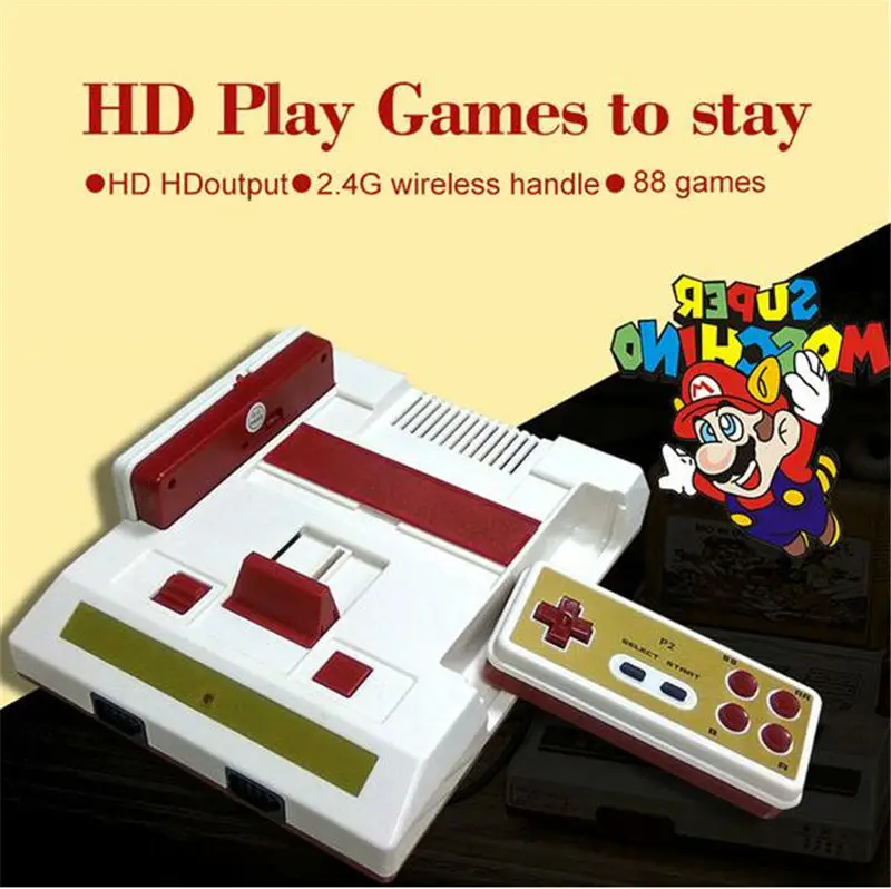 bilder für Neue HD Video Spielkonsole 588 kostenlose spiele High definition HDMI TV Out mit wireless gamepad controller für fc 8 bit spiele bilder für Neue HD Video Spielkonsole 588 kostenlose spiele High definition HDMI TV Out mit wireless gamepad controller für fc 8 bit spiele