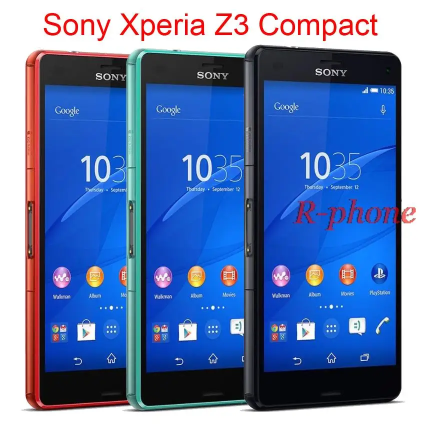 Оригинальный разблокированный сотовый телефон Sony Xperia Z3 Compact 3G 4G Wi Fi GSM 20 7 МП 4 6