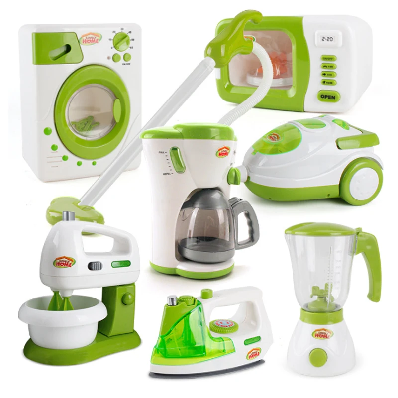 

New 1 Pcs Pretend Play Toy Housekeeping Toy Vacuum Cleaner Toy Cleaning Juicer Washing Sewing Machine Mini Clean Up Toy