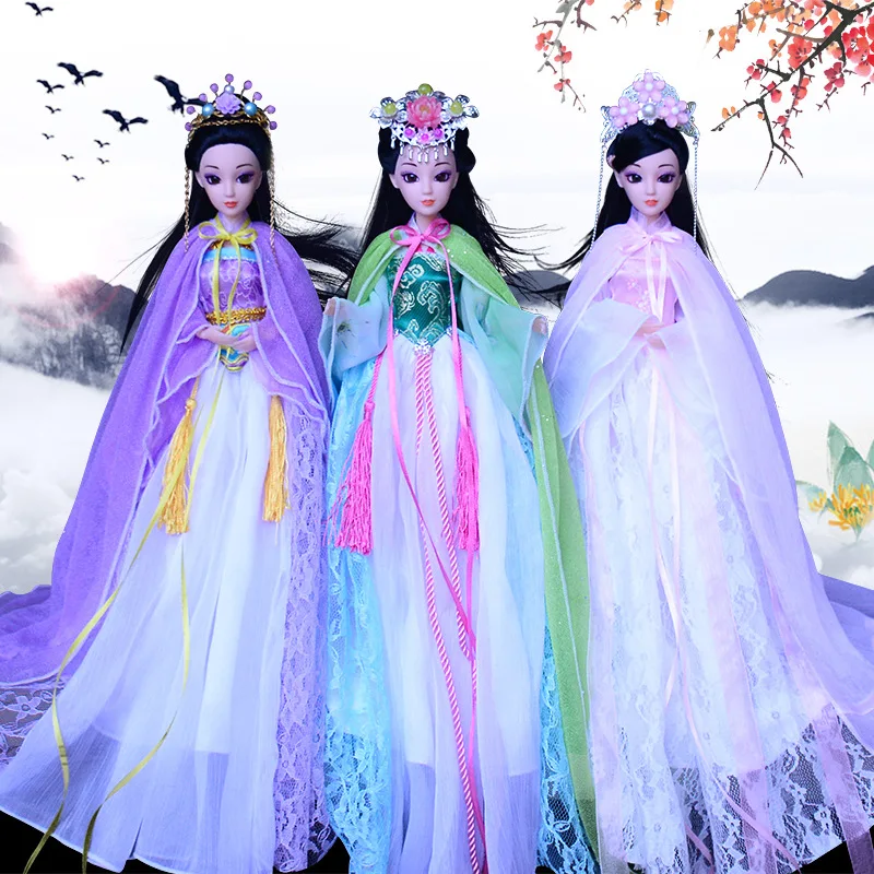 Comprar Vestido antiguo muñeca chino Imperial concubina corte Fairy traje juntas hermosas muñecas niña princesa con ropa
