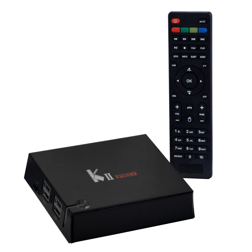  Original KII Pro DVB S2 DVB T2+S2 Android 5.1 TV Box Amlogic S905 Quad-core BT4.0 2GB/16GB 2.4G/5G Wifi Smart Media Player 
