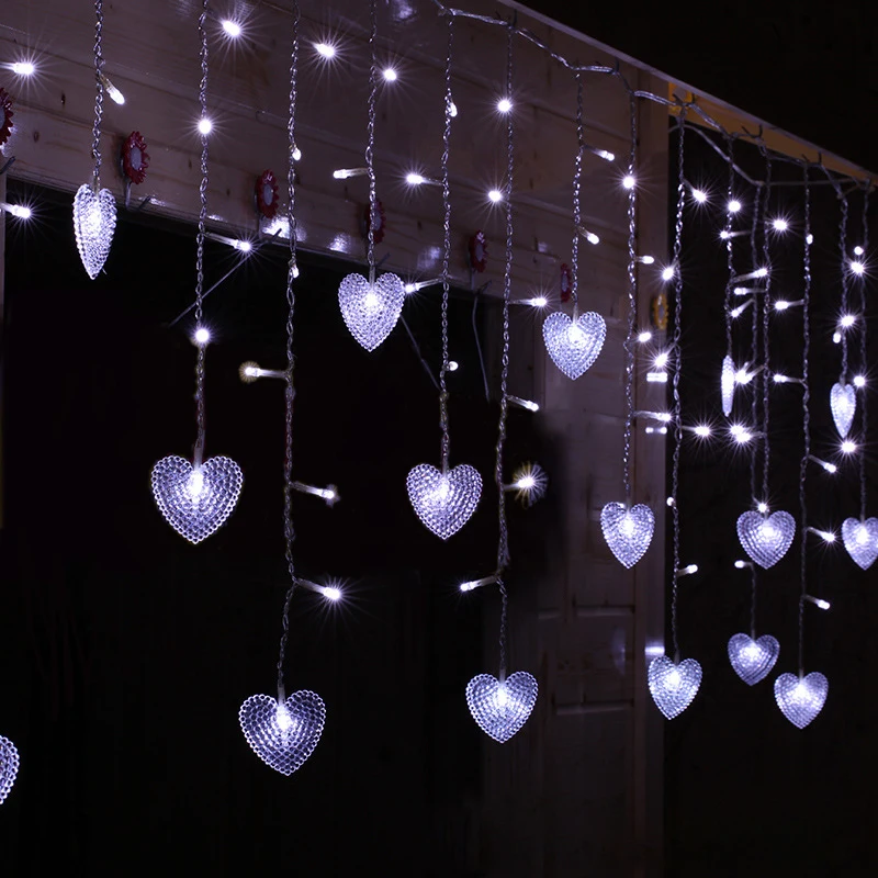 1.5*0.5M 2*1M 4*0.5M 6*1M 220V LED String fairy Lights heart love Curtain Christmas for wedding/home/party/birthday decoration 1.5*0.5M 2*1M 4*0.5M 6*1M 220V LED String fairy Lights heart love Curtain Christmas for wedding/home/party/birthday decoration