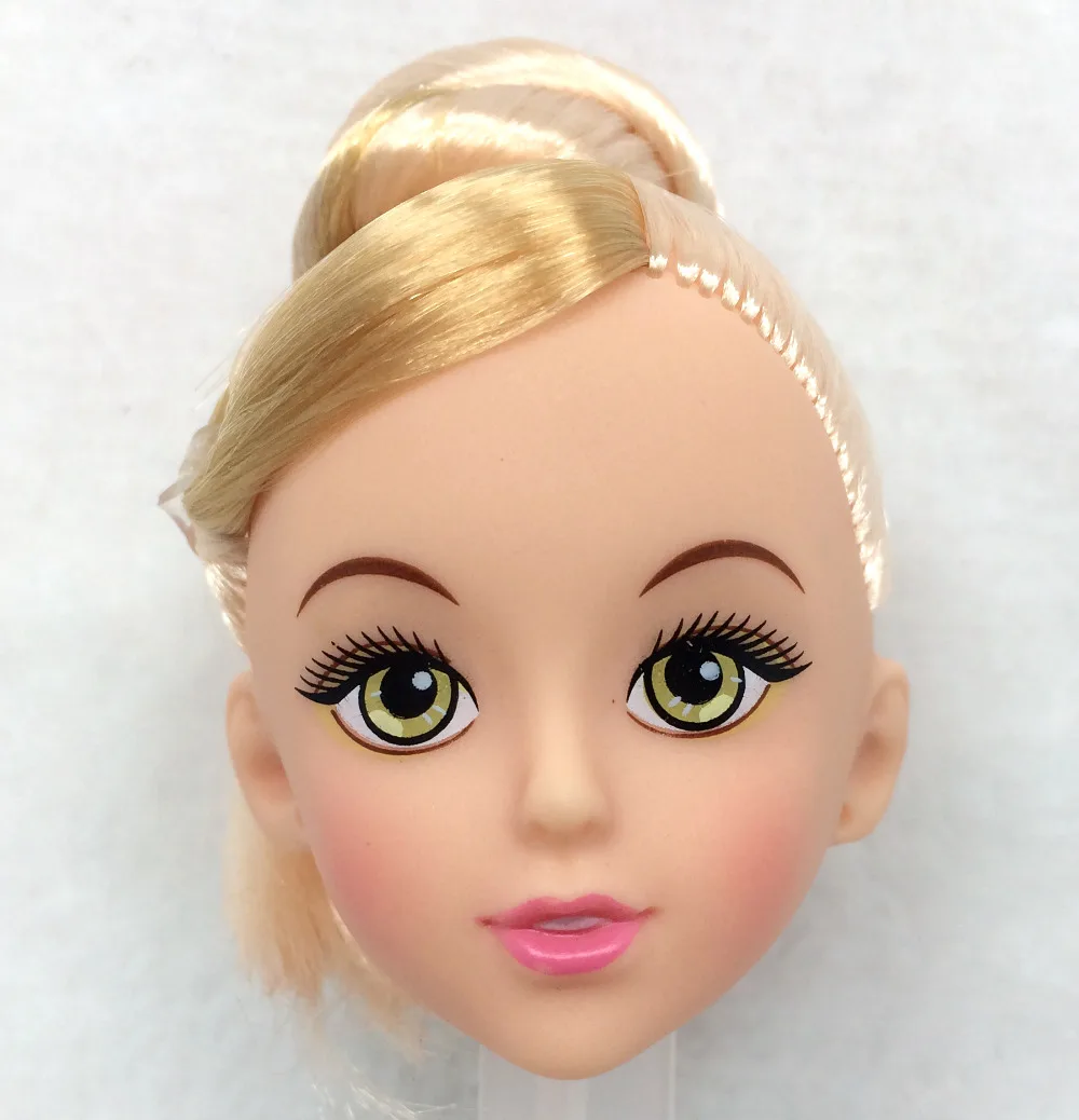 NK One Pcs Doll Fashion Doll Head Golden Hair DIY Accessories For Barbie Kurhn Doll Best Girl