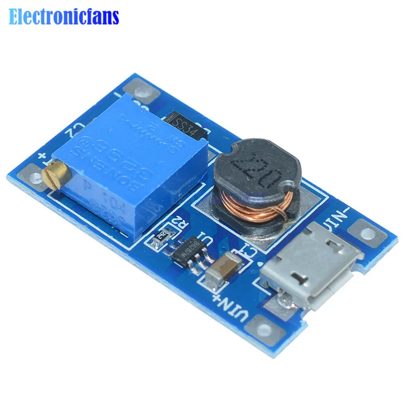 

For Replace XL6009 2A Max DC-DC Step Up Power Module MT3608 Micro USB 2-24V To 28V Adjustable Booster For Arduino