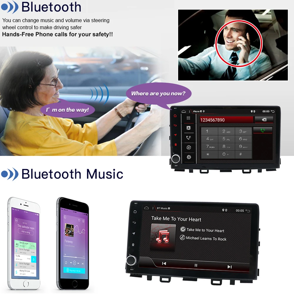 Автомобильный DVD плеер BOSION 1DIN Android 10 0 четырехъядерный 2 ГБ + 32 GPS навигатор для KIA RIO