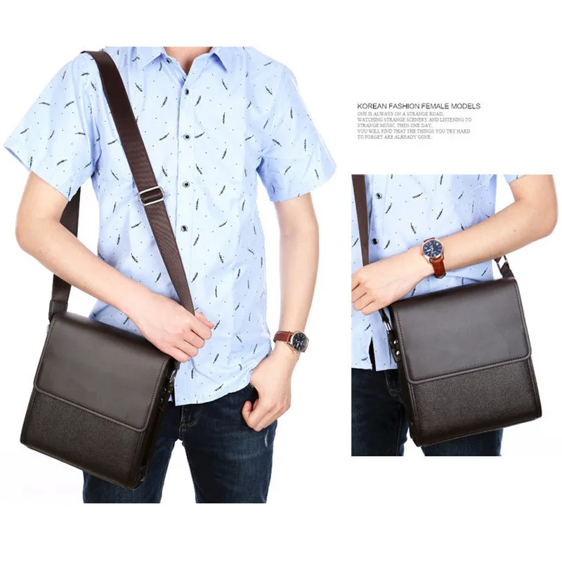  New Arrival Business Men Messenger Bags vintage Leather Crossbody Shoulder Bag for male brand Casua - 32968033064