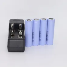 4pcs ICR18650-32A 3200mah Rechargeable Li-ion 3.7v Battery For samsung flashlights + charger