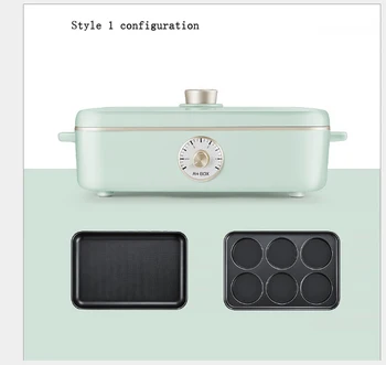 

Electric oven Integrated electric baking tray Hot pot barbecue machine 4 Gear temperature adjustment electric BBQ1500W