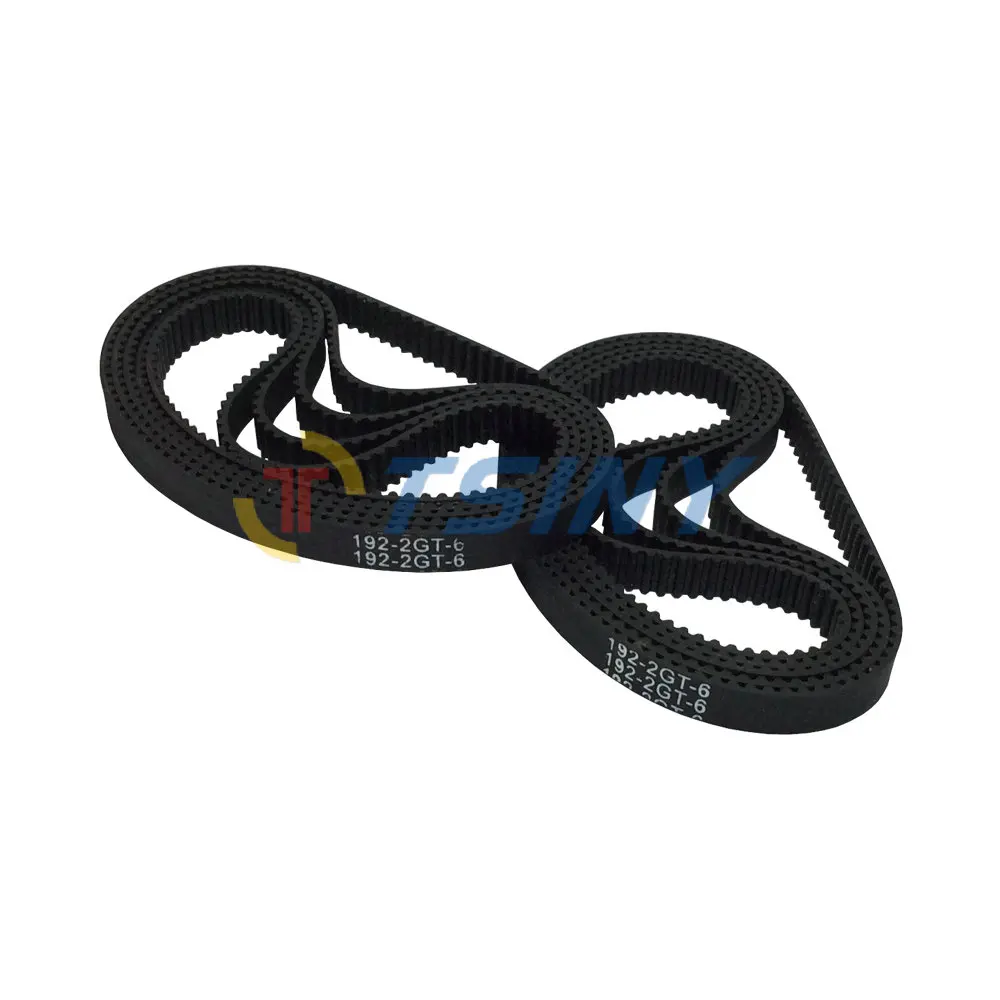 

HTD 3D Printer Accessories GT2 Round Loop Timing Belt Rubber 2GT Length 192mm Width 6mm Pitch 2mm 96 Teeth Pack of 10pcs