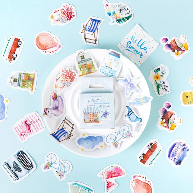Mr.paper 24 Designs Colorful Ins Style Scrapbooking Bullet Journal Stickers Kawaii Girlish Deco Mini Box Stickers Child Gifts 12
