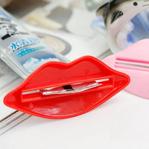 HOT 2Pcs Sexy Hot Lip Toothpaste Tube Squeezer Dispenser Easy Holder Cartoon Dispenser Cream Squeezer Home Bathroom Supplies