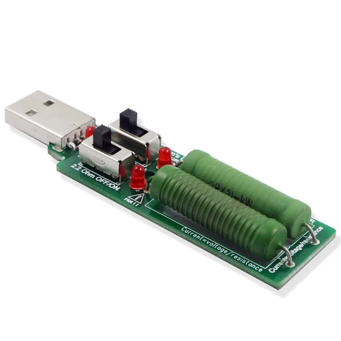 USB резистор DC электронная нагрузка регулируемый 3 тока 5 В 1A/2A/3A емкость батареи тестер сопротивления напряжения с переключателем