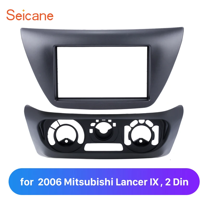 

Seicane Double Din Car Fascia Panel Plate Trim Bezel Kit 2 Din Frame 2Din ABS for 2006 Mitsubishi Lancer IX Frame in Dashboard