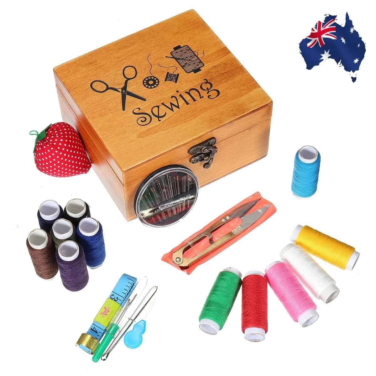 

20Pcs/Set Portable Travel Sewing Box Kitting Needles Tools Quilting Thread Stitching Embroidery Craft Sewing Kits Home Organizer