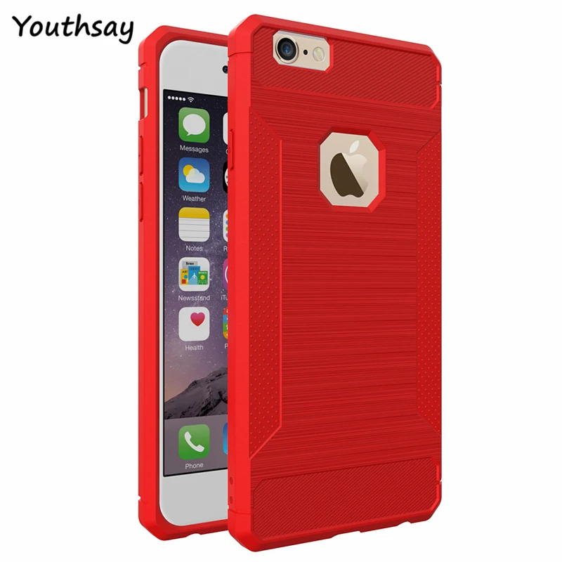 SFor Cover IPhone 6s Plus Case Armor Protective Soft Silicone Phone
