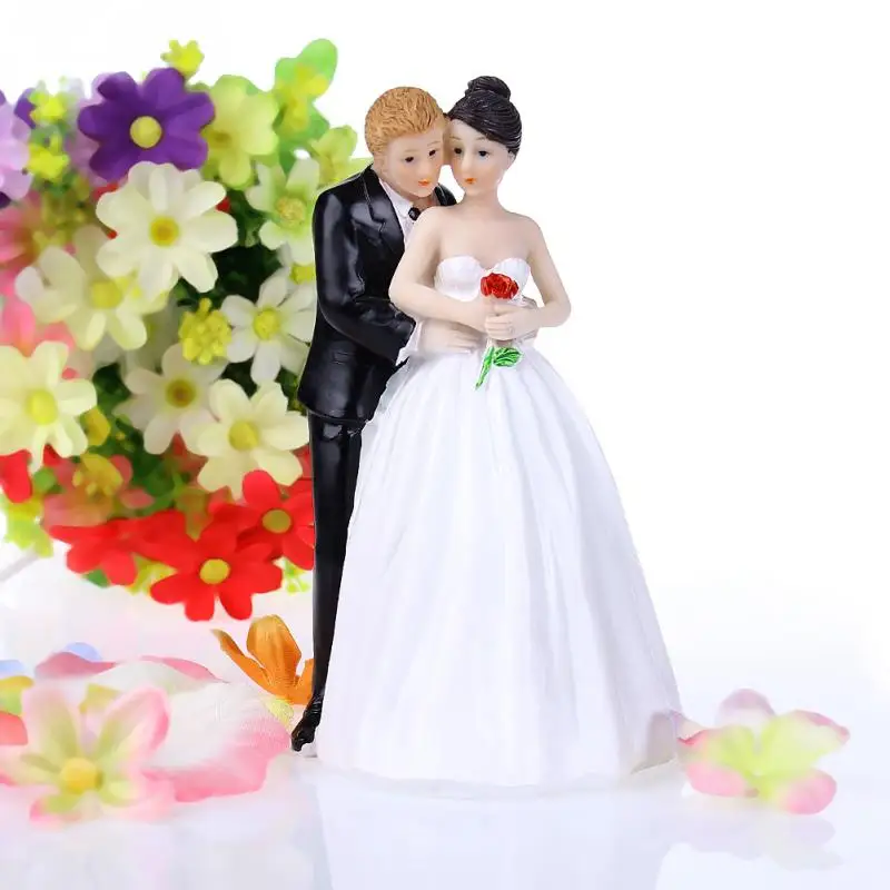 1X Romantic Wedding Cake Topper Figure Bride & Groom Bridal Couple C5A2 