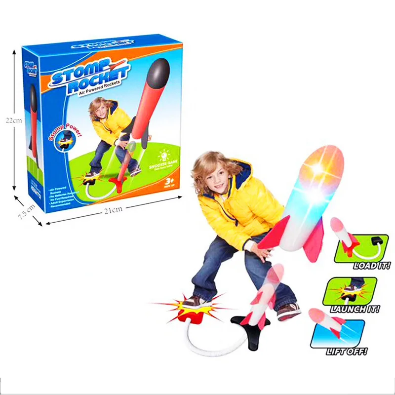 

Outdoor Fun Sports Toy Sports Children's pedal EVA soft bullet light rocket launcher toys for children