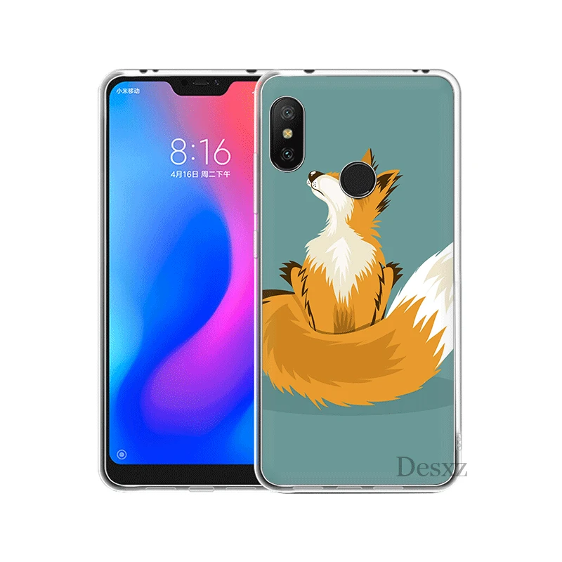 Белый Силиконовый ТПУ чехол для Xiaomi mi 5 6 8 5S Lite SE A1 A2 5X 6X x 2S F1 Shell a fox in the