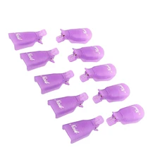 10pcs Professional Plastic Acrylic Nail Art Soak Off Cap Clip Uv Gel Nail Polish Remover Removal Wraps Cleaner Clip Cap Tool