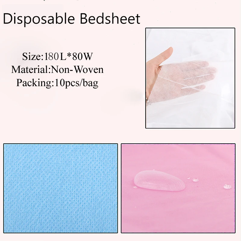 10Pcs Non Woven Disposable SPA Massage Bedsheet Waterproof table Sheets