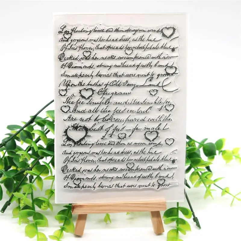 

KSCRAFT Sentence Transparent Clear Silicone Stamps for DIY Scrapbooking/Card Making/Kids Crafts Fun Decoration Supplies
