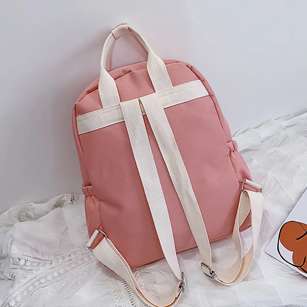 Женский рюкзак из парусины, женский рюкзак для девочек-подростков, повседневная дорожная сумка Mochila, школьные сумки для женщин JUNE18