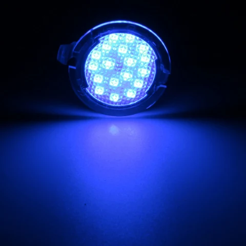2 шт. светодиодный светильник под боковым зеркалом для Ford Mondeo Ranger Edge Everest S-max F-150 Explorer Kuga Flex Fusion aurus - Испускаемый цвет: deep blue