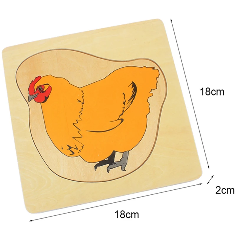 Детская многослойная деревянная игрушка-пазл яйца инкубация жизни цикл роста игрушки обучение в детском саду