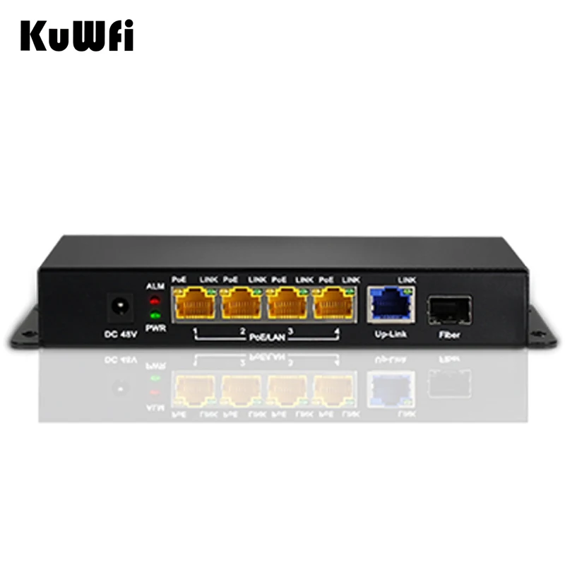 48 В PoE коммутатор 5 Порты 10/100/1000 м gigabit sfp Волокно инжектор IEEE802.3af/AT PD оборудование
