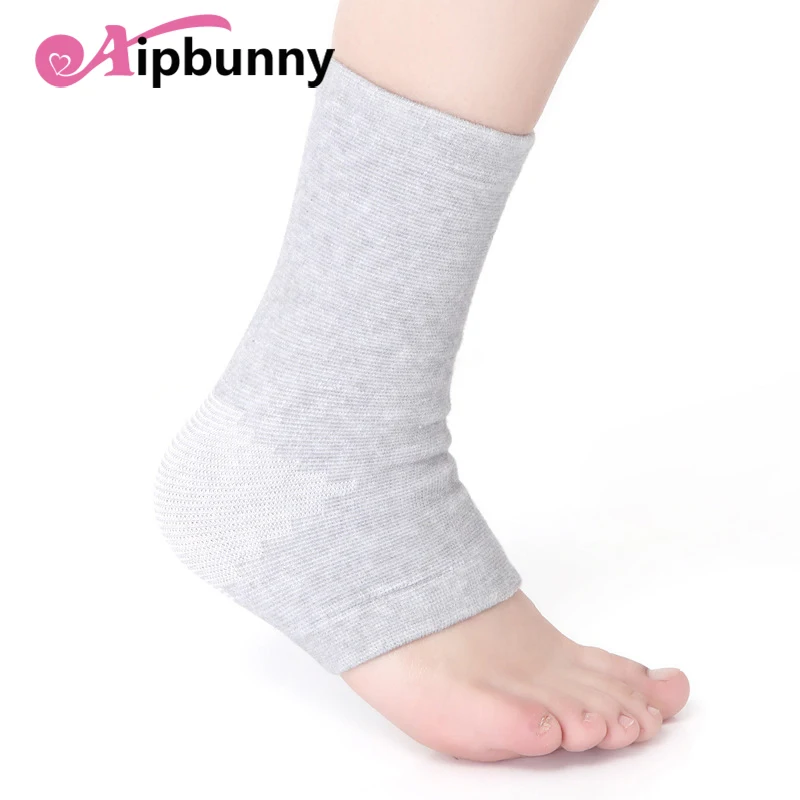 

2 Pcs Bamboo Fiber Elastic Breathable Ankle Support Tendonitis Arthritis Sprains-Prevent Knit Protector Basketball Soccer Socks