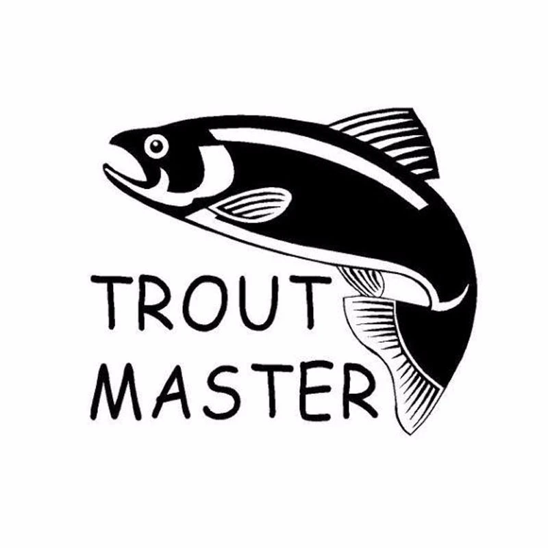 Autocollants De Voiture Elegants 12 9cm 11cm Dessin Anime Maitre Peche Truite Mignon Style De Voiture C5 0998 Aliexpress