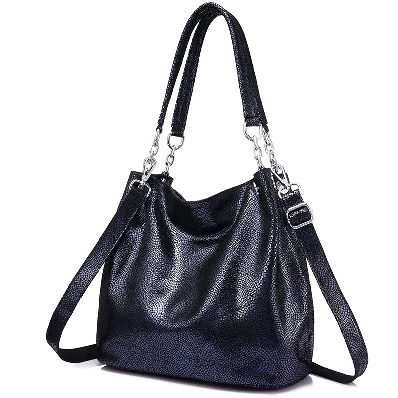 REALER женская сумка из натуральной кожи, сумка через плечо, женская большая сумка-мессенджер, Дамская вместительная сумка с верхней ручкой