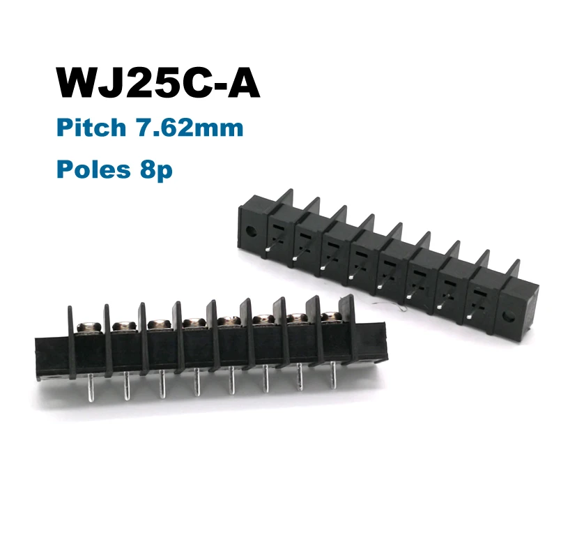5 шт. шаг 7 62 мм барьер PCB клеммный блок прямой 2/3/4/5/6/8Pin morsettiera разъемы с винтовыми