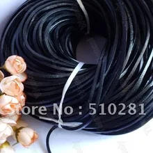 3 мм черный цвет ювелирные изделия плоский кожаный шнур