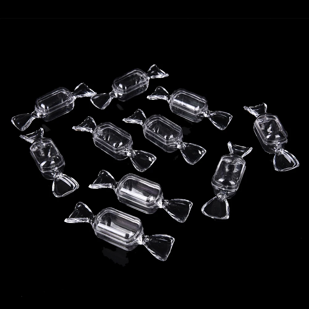 

Creative Candy Shape Container Kids Gift Collection Organizer Gift Box Wedding Candy Box Transparent Plastic Storage