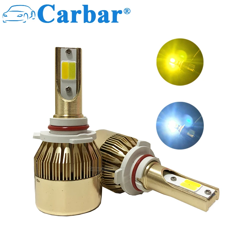 

Carbar# Dual Color LED Headlight 9005 Car LED Headlamp Light Two Color 3000K 6000K LED Bulb H1 H3 H4 H7 H8 H11 9005 9006 880 881