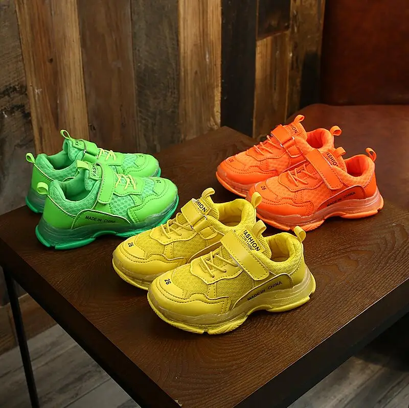 

Autumn new children's sneaker breathable mesh cloth runing shoes non-slip casual shoes boys girls colors sports shoes